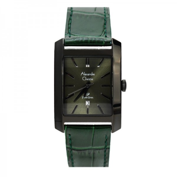 Alexandre Christie AC 1022 Black Green Leather Lady MDLIPGN